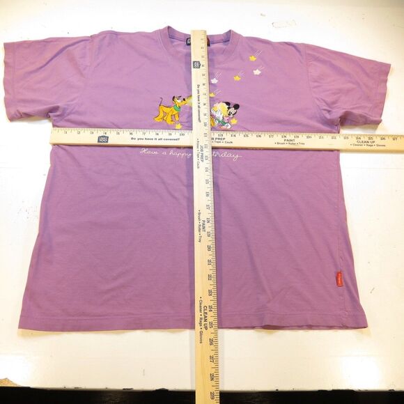 VINTAGE DISNEY MICKEY MOUSE PLUTO STARS HAPPY BIRTHDAY TEE T SHIRT Unisex L - Picture 6 of 6
